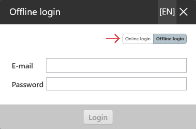 TruckTool Offline login view