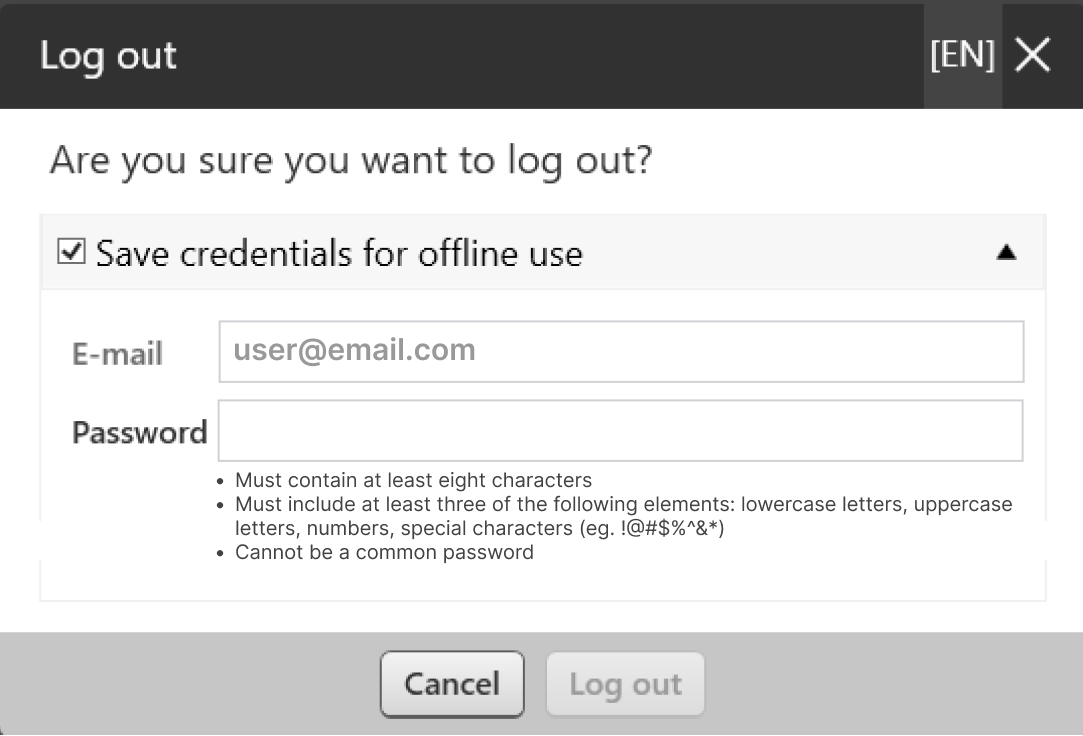 TruckTool saving Offline login information